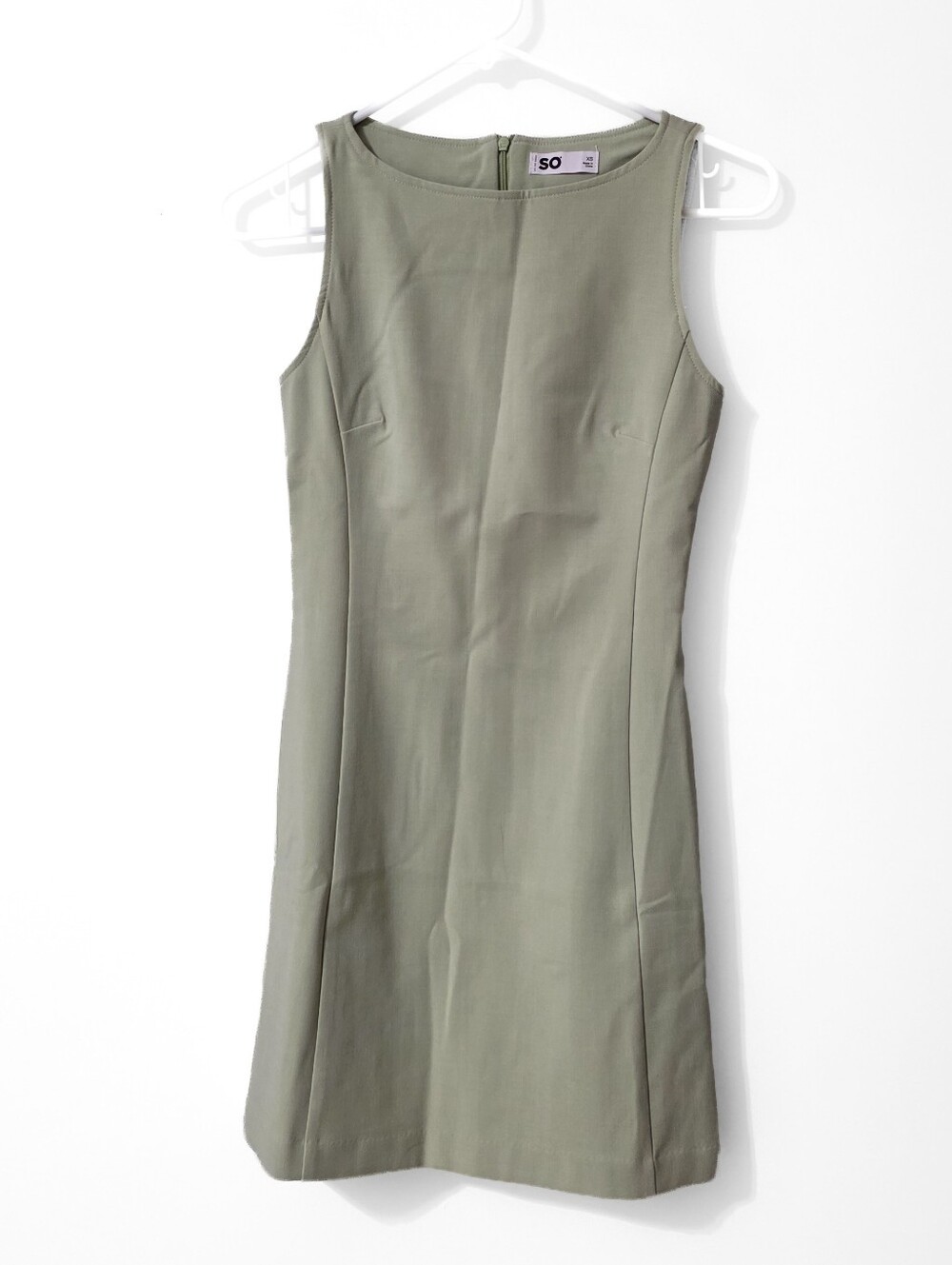 SO Sleeveless Jade Green Shift Dress Size XS